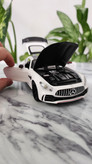 ماکت فلزی ماشین بنز AMG دود زا - سفید - اقتصادی