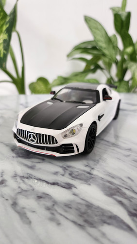 ماکت فلزی ماشین بنز AMG دود زا - سفید - اقتصادی