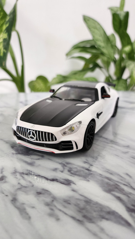 ماکت فلزی ماشین بنز AMG دود زا - سفید - اقتصادی